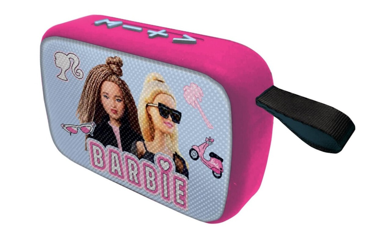 Boxa portabila pentru copii Barbie, LEXIBOOK, 11.7x3.8x7.8 cm, textil/silicon, roz - imagine 5